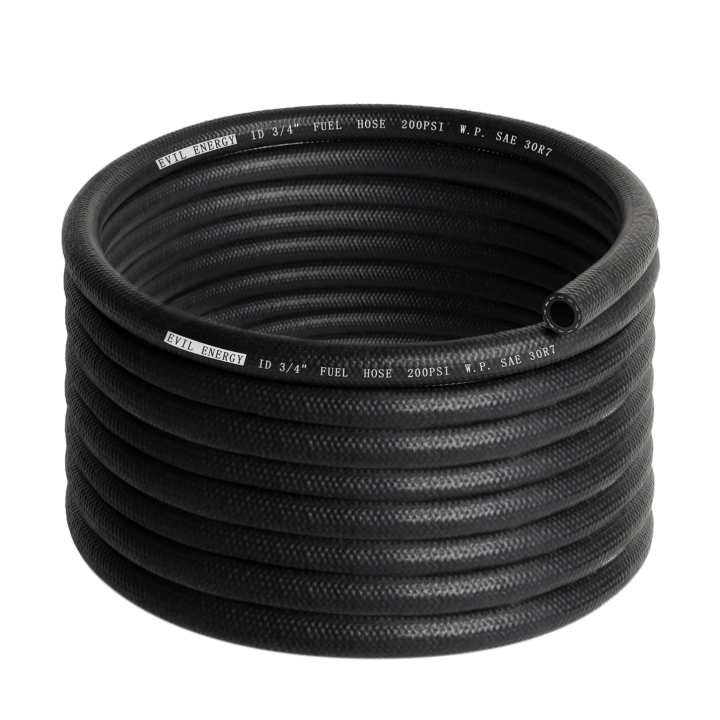 EVIL ENERGY 3/4 Fuel Hose Line Push Lock SAE 30R7 NBR 20FT 200PSI